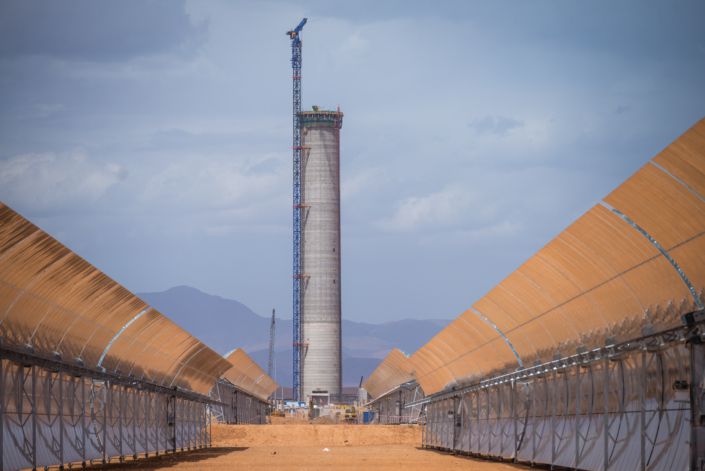 Construction of solar power station