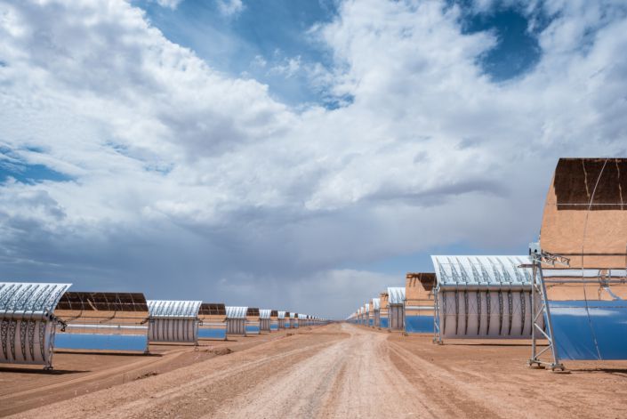 Construction of solar power station