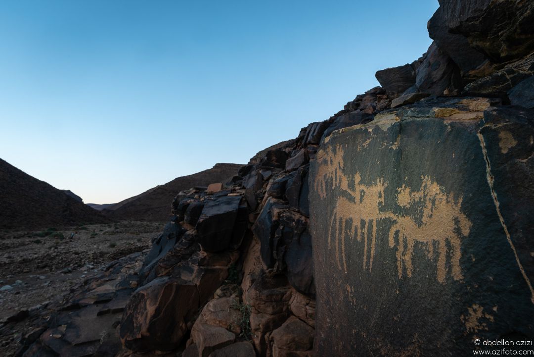 Rock carved, Foum Chenna petroglyph site - Morocco