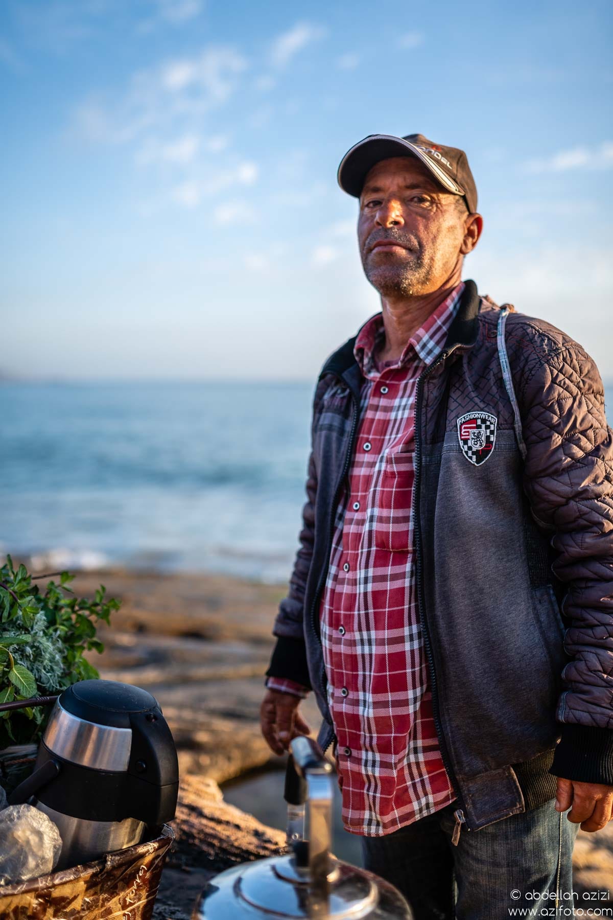 Coffee seller Taghazout beach, Morocco